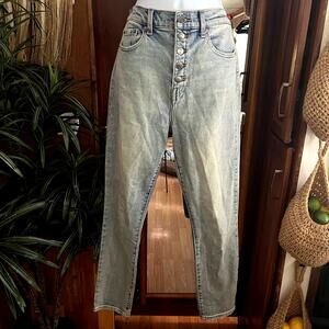 Pistola Cara Jeans | 29 | High Rise Button Fly Light Vintage Wash Tapered Ankle